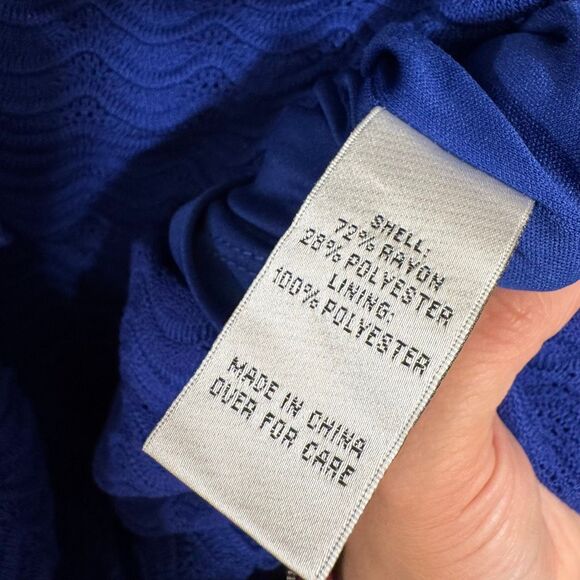 Invitee Royal Blue Juniors' Halter Sleeveless Crochet Midi Sweater Dress XXL NWT - Picture 6 of 9